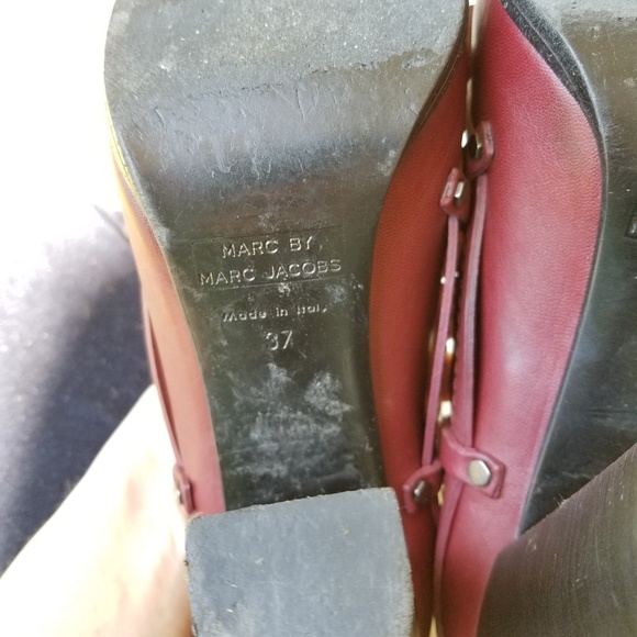 Marc Jacob's red leather heels size 7 gorgeous - Picture 7 of 8